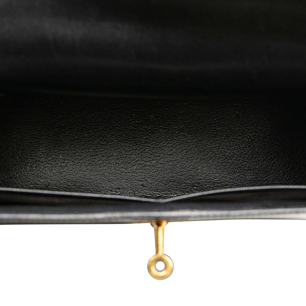 Hermès B Hermès Black Calf Leather Box Kelly Sellier 32 France