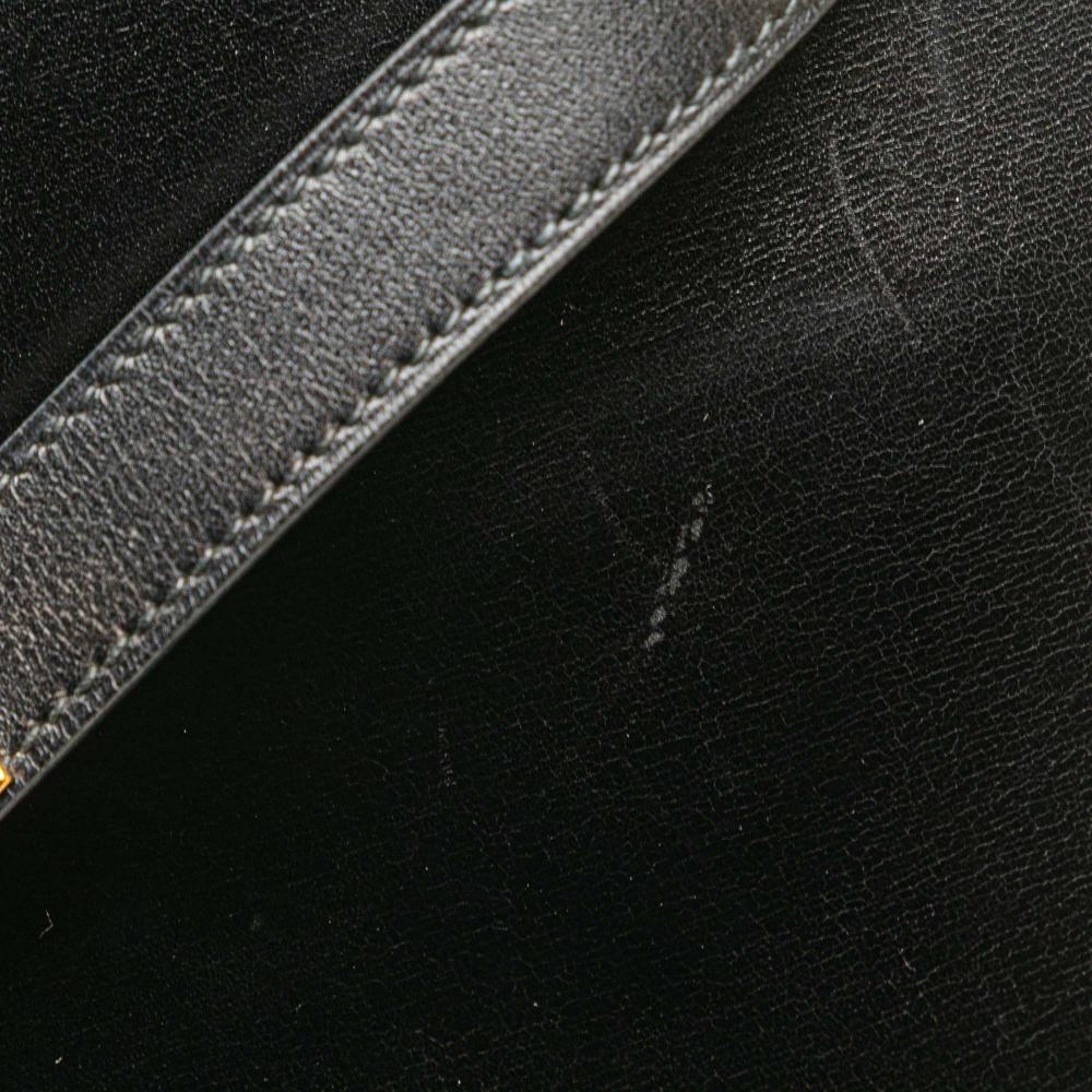 Hermès B Hermès Black Calf Leather Box Kelly Sellier 32 France