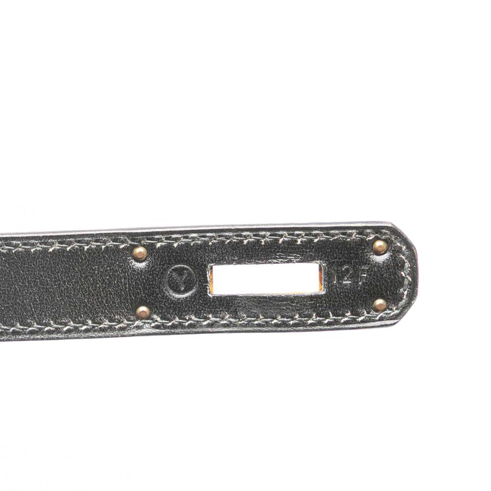 Hermès B Hermès Black Calf Leather Box Kelly Sellier 32 France