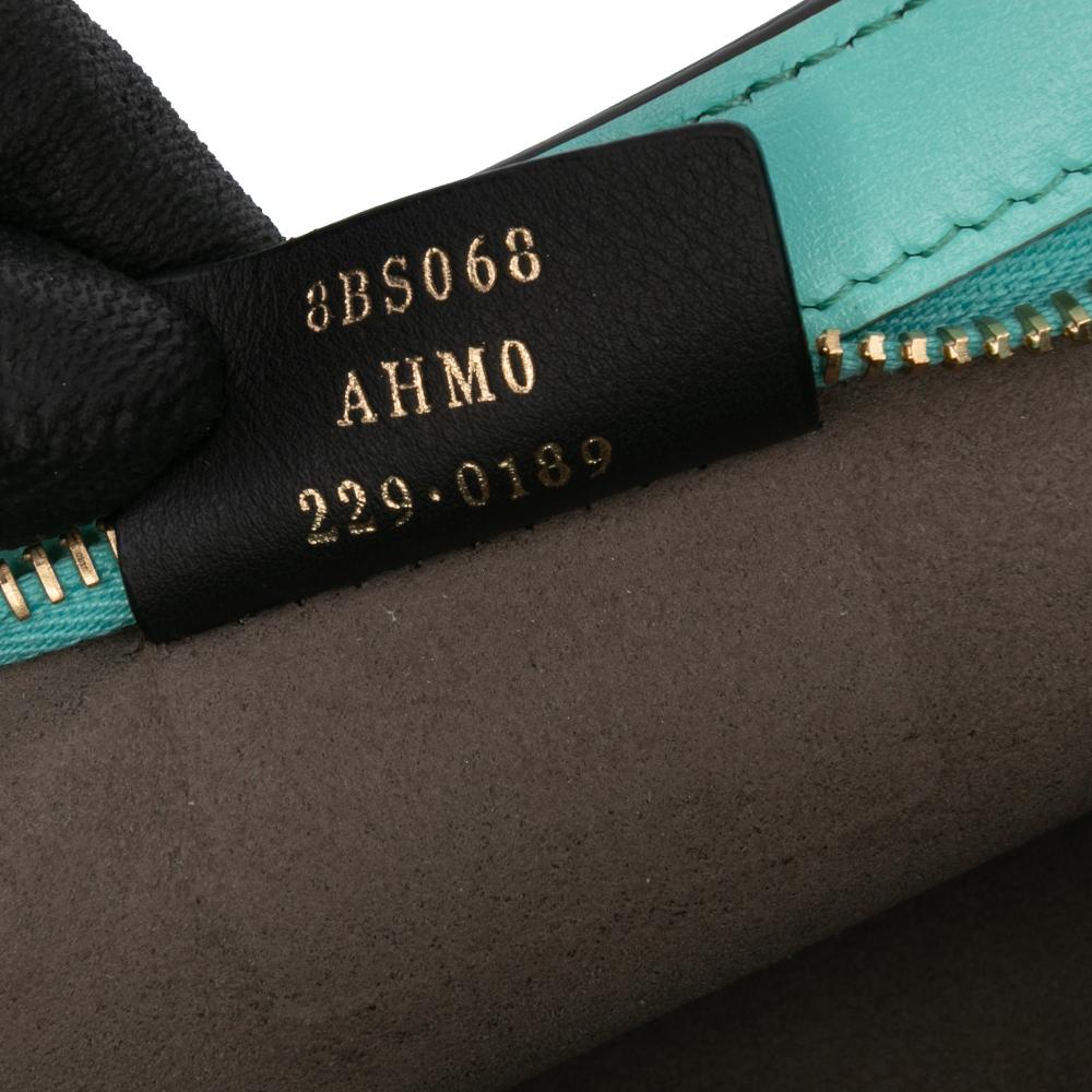 Fendi AB Fendi Blue Turquoise Calf Leather OLock Swing Satchel Italy