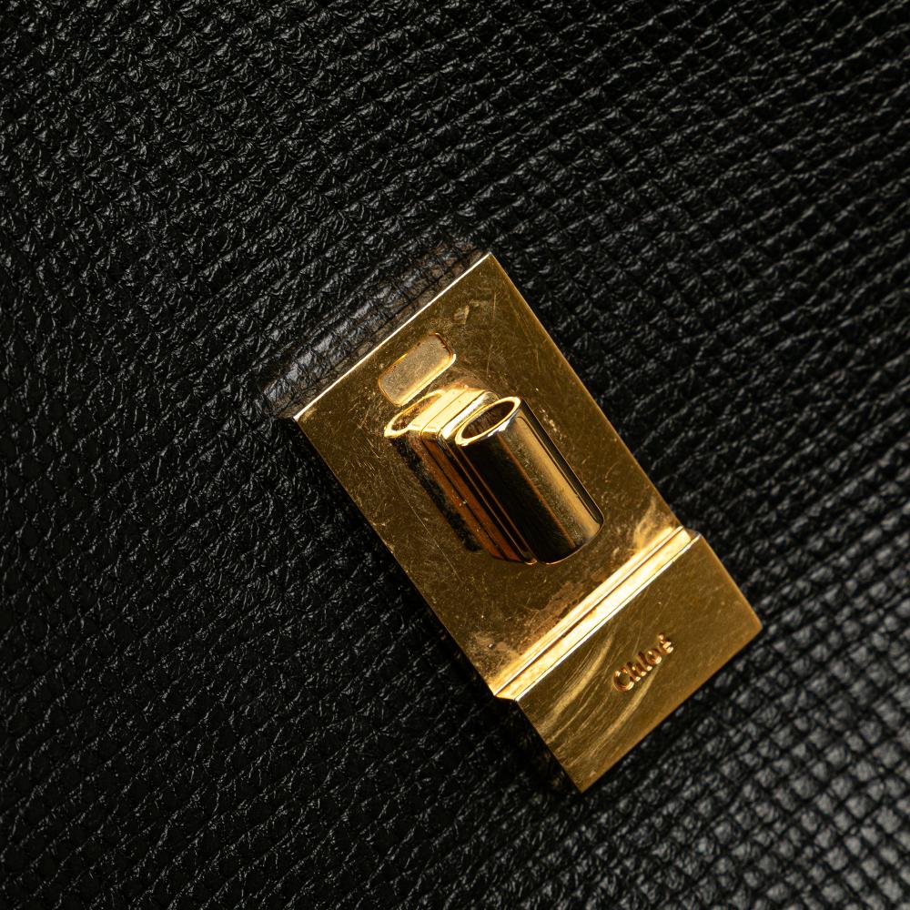 Chloé B Chloé Black Beige Calf Leather Small Bicolor Smooth and Grained skin Drew Crossbody Italy