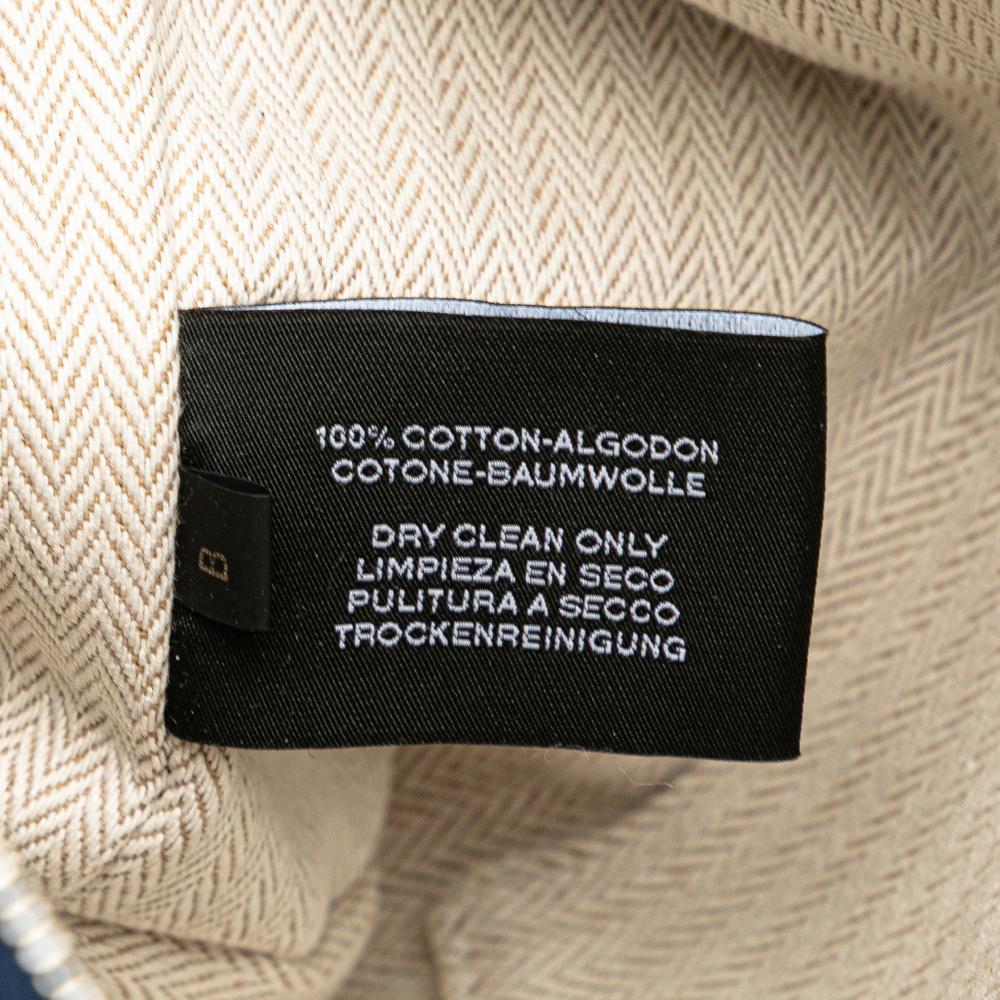 Hermès AB Hermès Blue Dark Blue with Green Canvas Fabric Small Toile Bride A Brac Case France