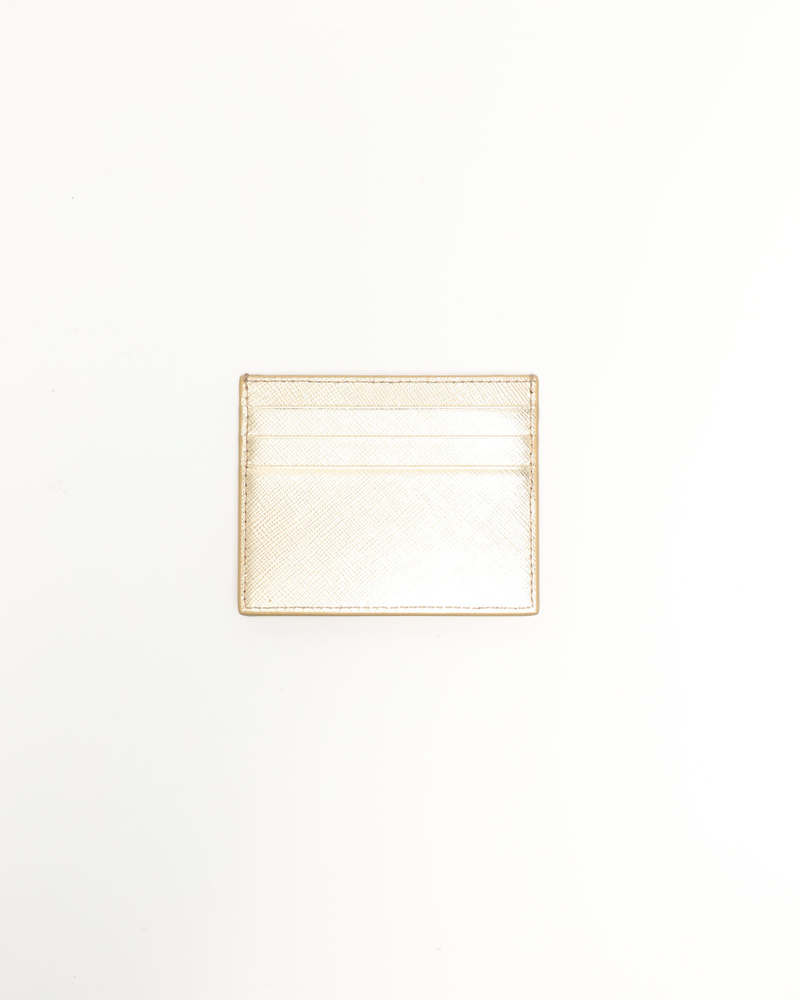 Prada Saffiano Triangle Card Holder