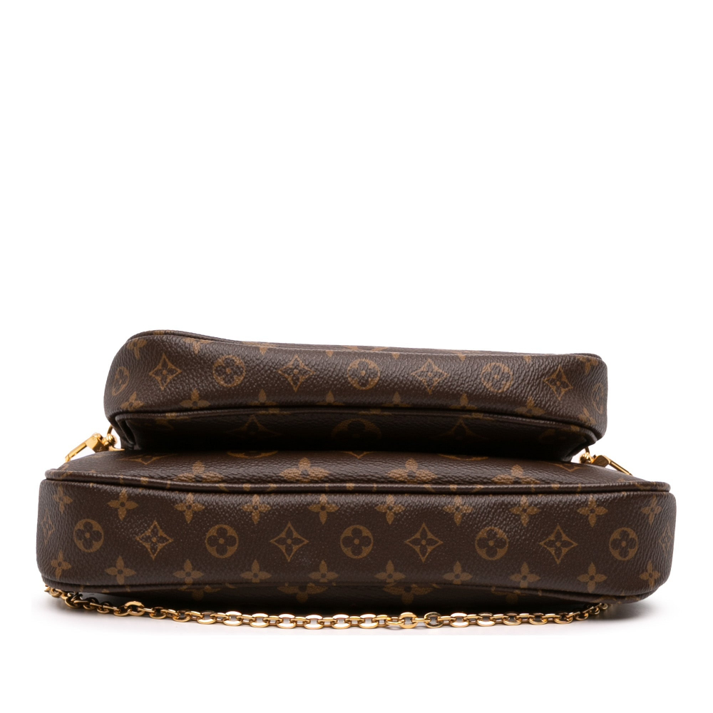 Louis Vuitton Multi Pochette Accessoires Canvas Pouch Bag Brown