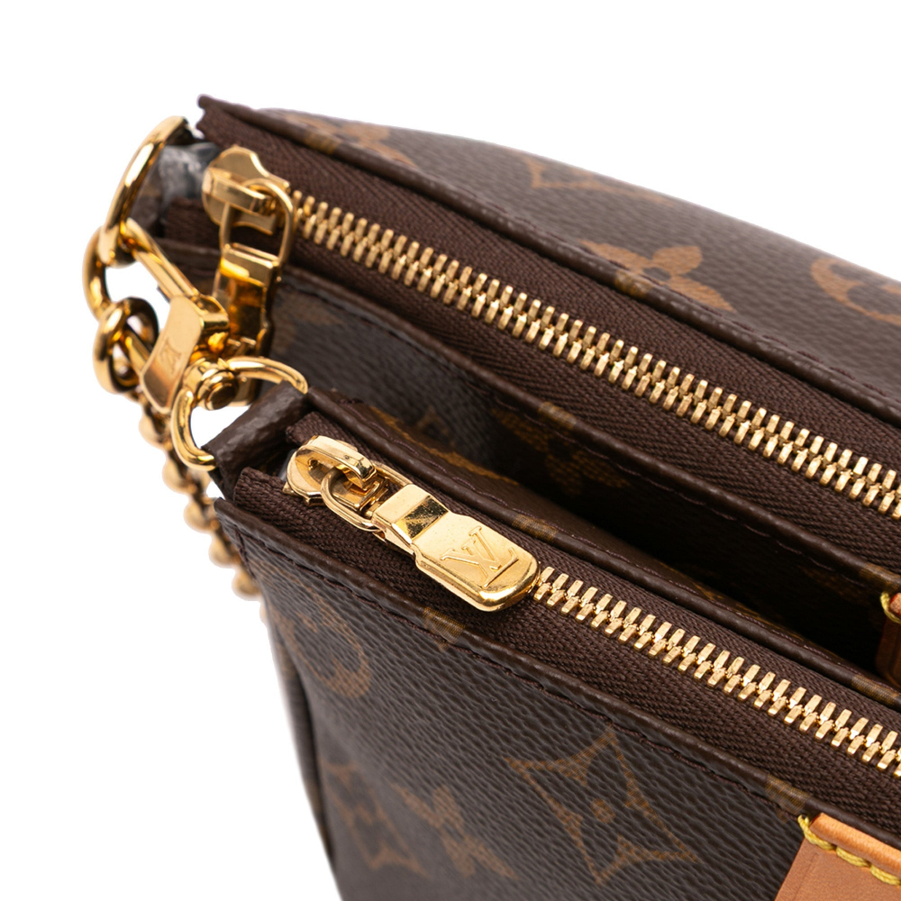 Louis Vuitton Multi Pochette Accessoires Canvas Pouch Bag Brown