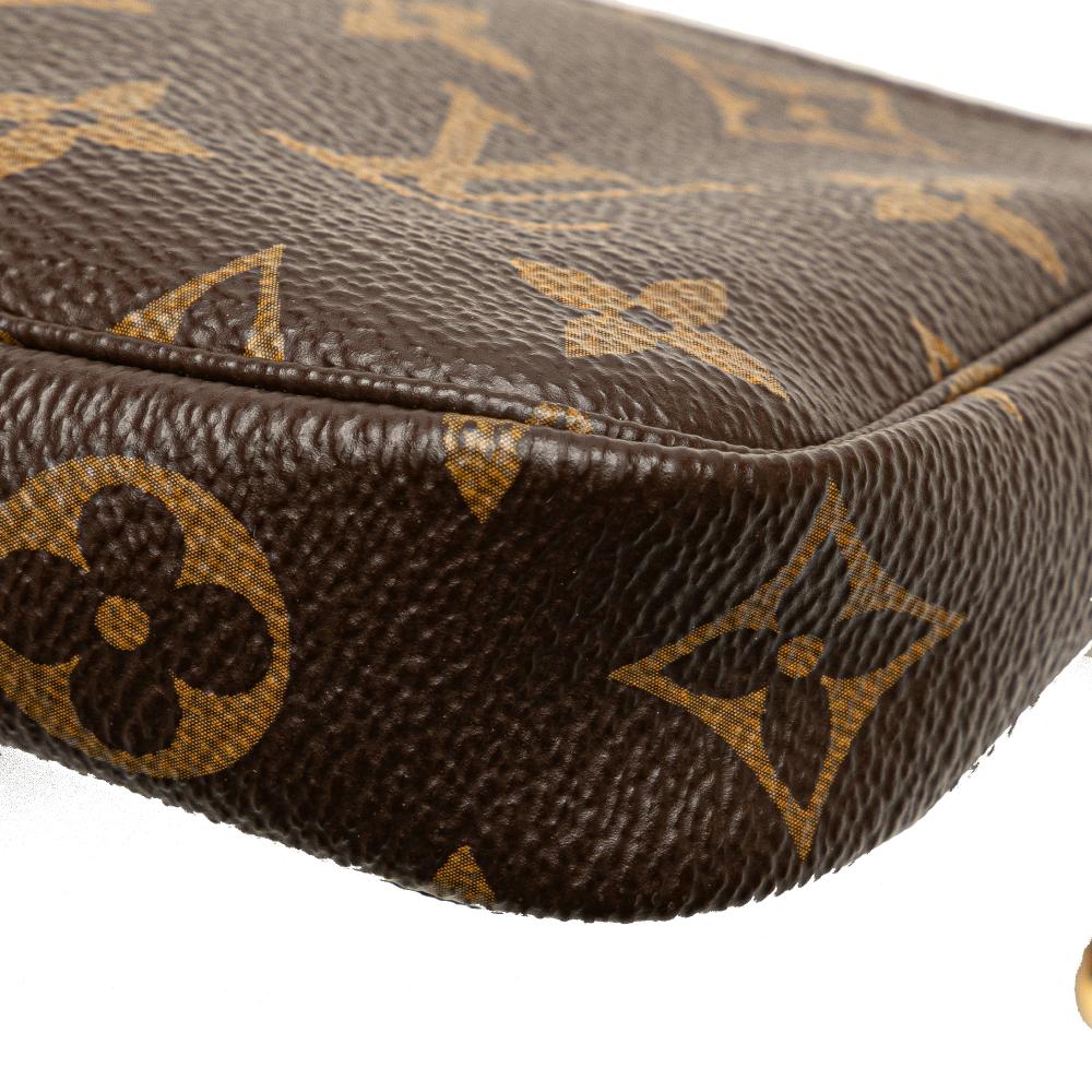 Louis Vuitton AB Louis Vuitton Brown Monogram Canvas Fabric Monogram Mini Pochette Accessoires France