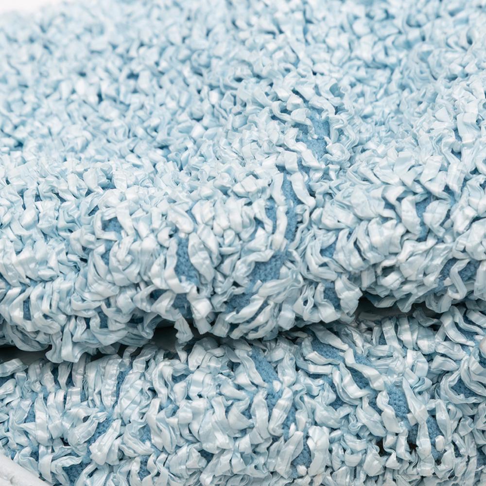 Bottega Veneta Blue Light Blue Raffia Natural Material Boucle Curly The Mini Pouch Crossbody Italy