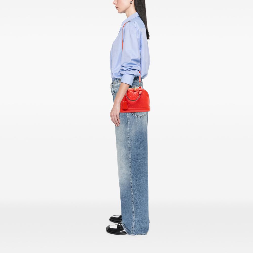 Louis Vuitton B Louis Vuitton Red Vernis Leather Leather Monogram Vernis Alma BB France