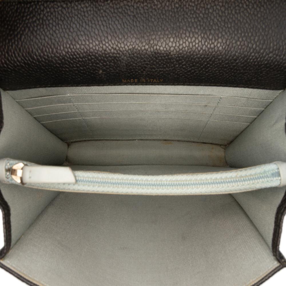 Chanel Black Paris Cuba Square Quilted Caviar Thread Around Wallet On Chain Italy