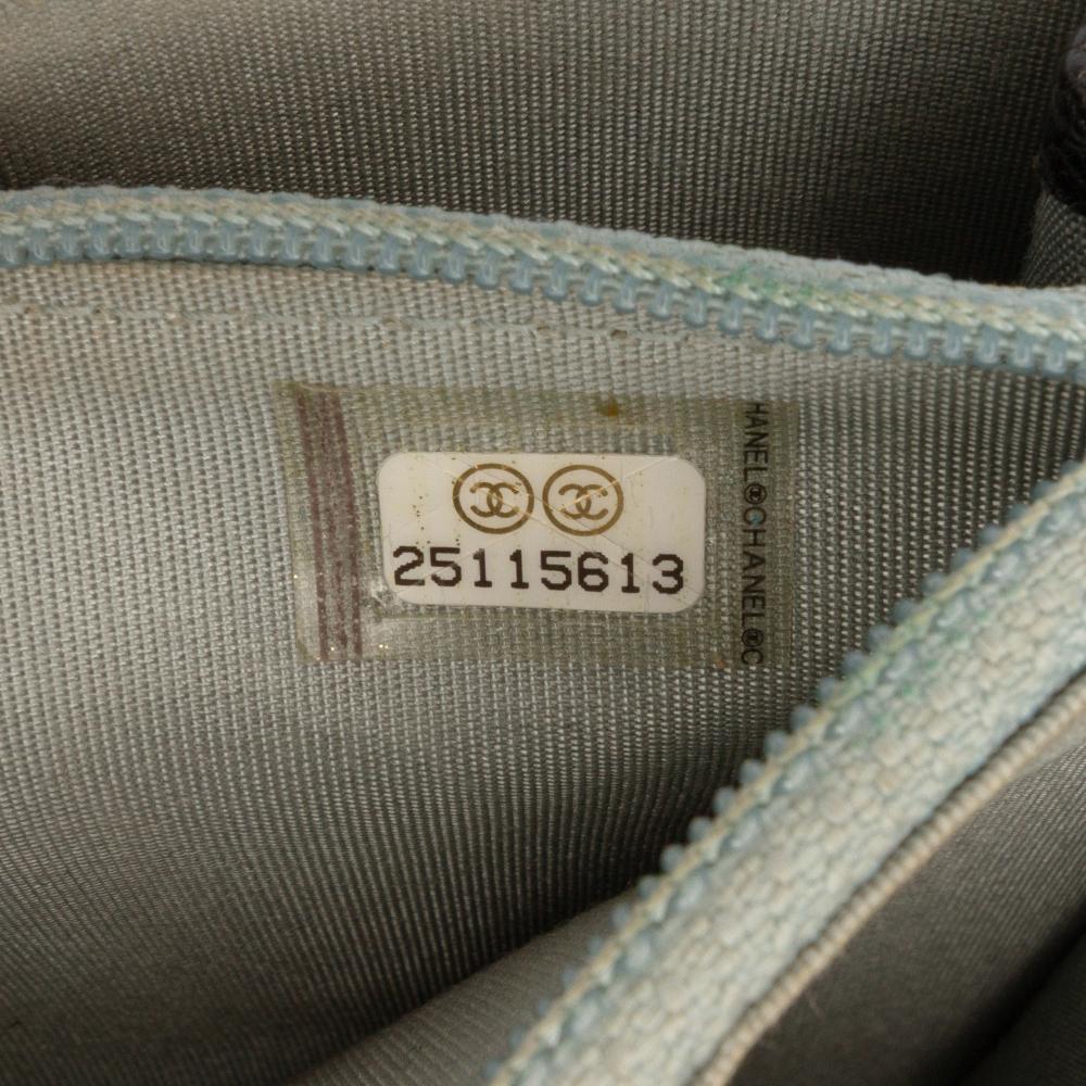 Chanel Black Paris Cuba Square Quilted Caviar Thread Around Wallet On Chain Italy