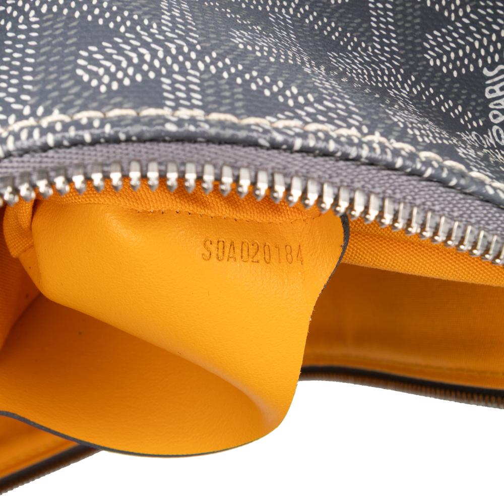 Goyard AB Goyard Gray Coated Canvas Fabric Goyardine Senat MM France