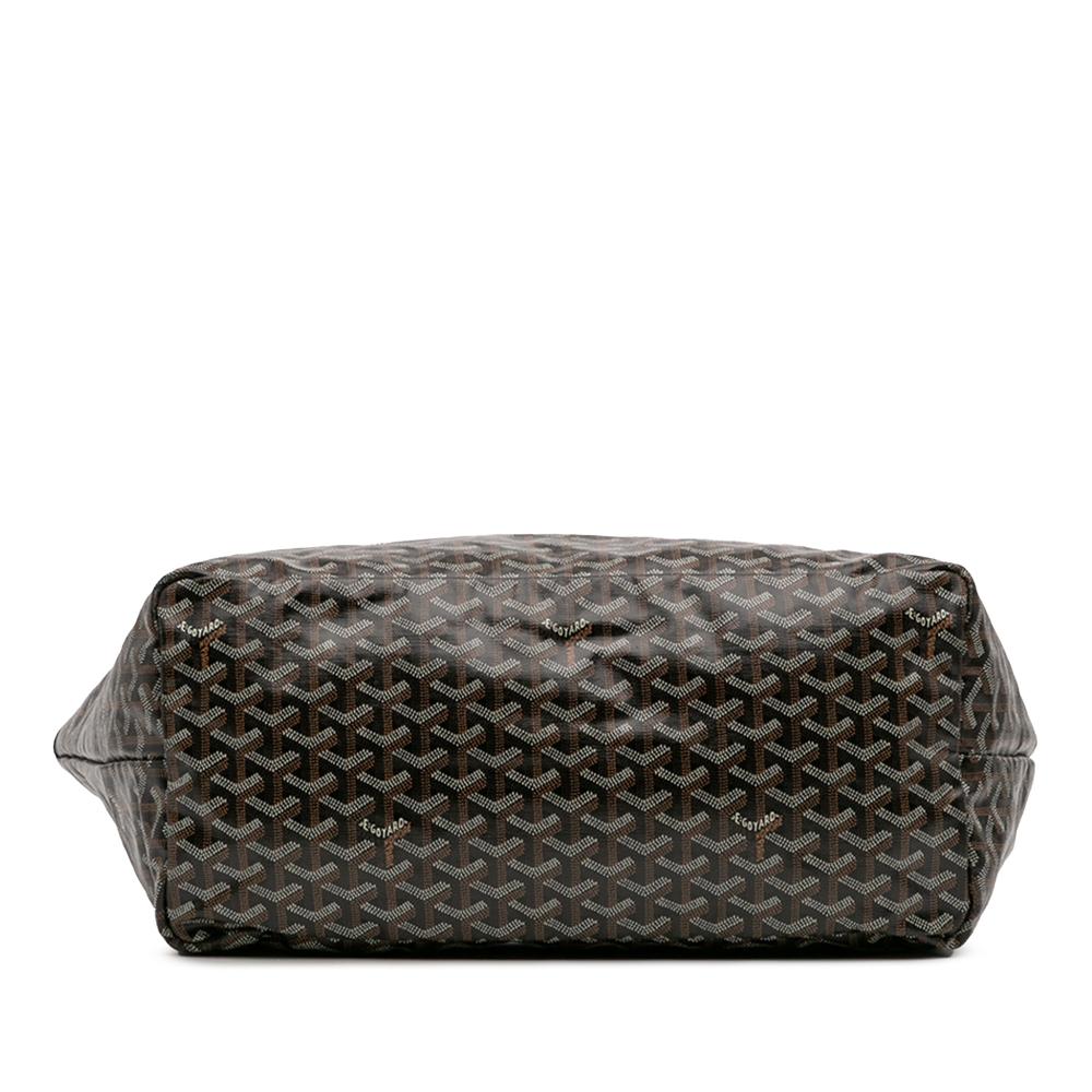 Goyard B Goyard Black Coated Canvas Fabric Goyardine Saint Louis GM France