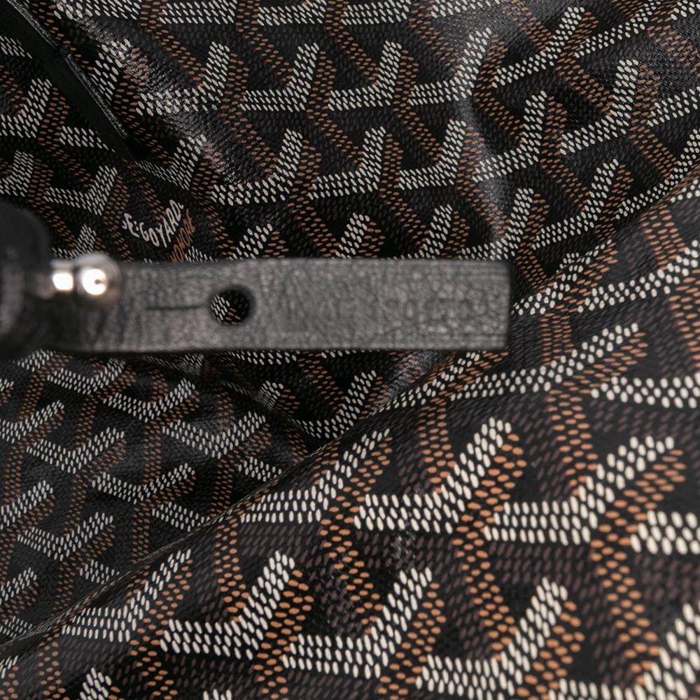Goyard B Goyard Black Coated Canvas Fabric Goyardine Saint Louis GM France