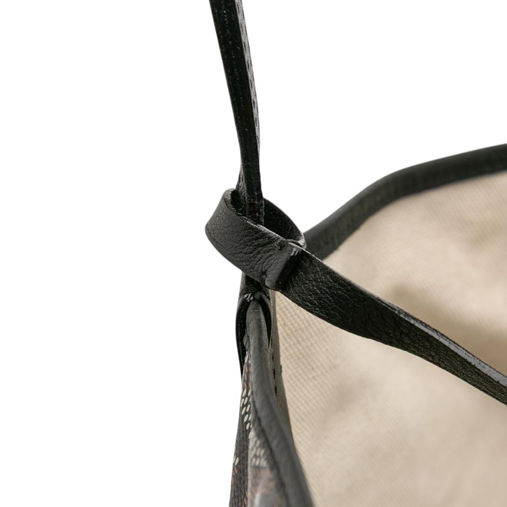 Goyard B Goyard Black Coated Canvas Fabric Goyardine Saint Louis GM France