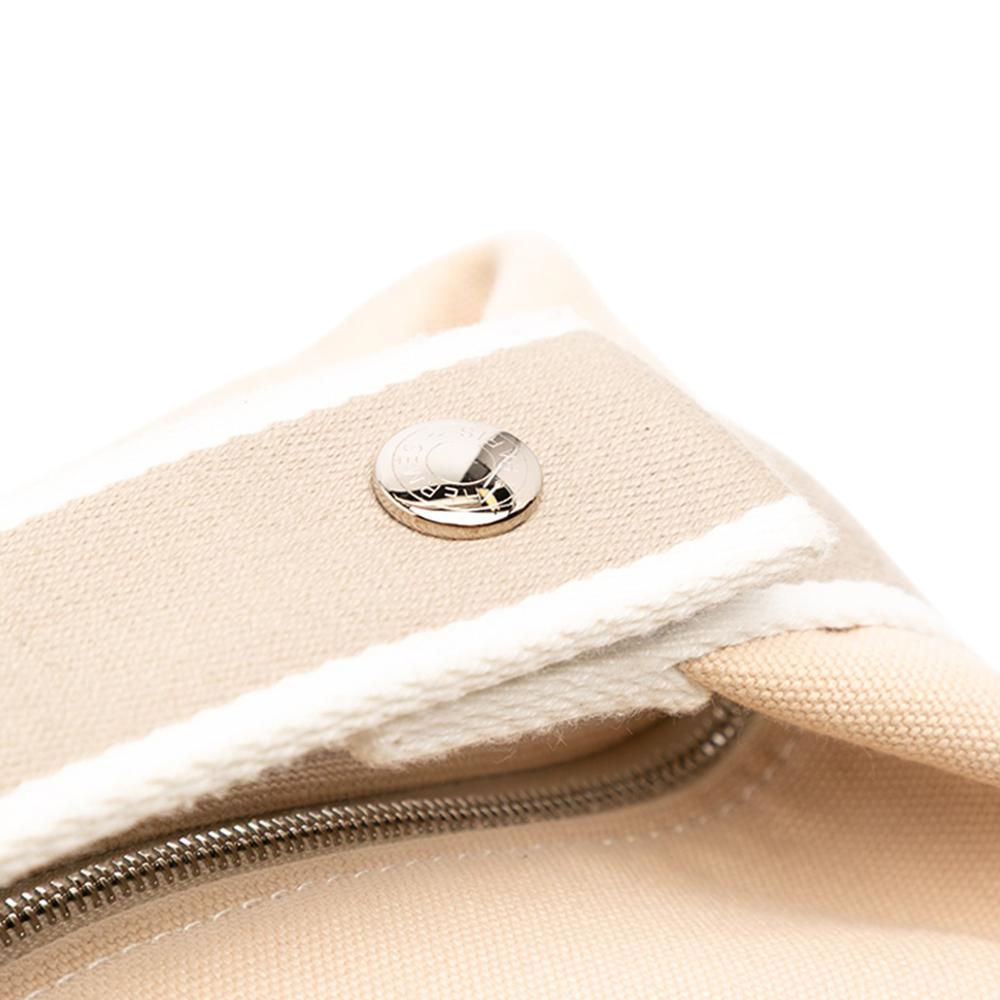 Hermès AB Hermès Brown Beige Canvas Fabric Small Toile Bride A Brac Case France