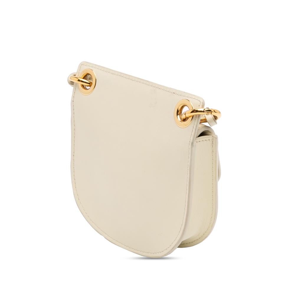 Chloé B Chloé White Ivory Calf Leather Mini Tess Crossbody Spain