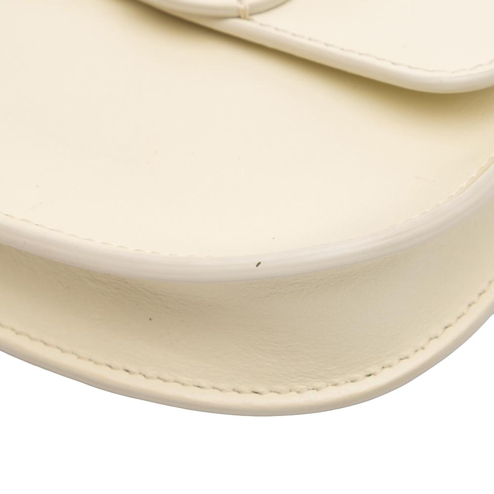 Chloé B Chloé White Ivory Calf Leather Mini Tess Crossbody Spain