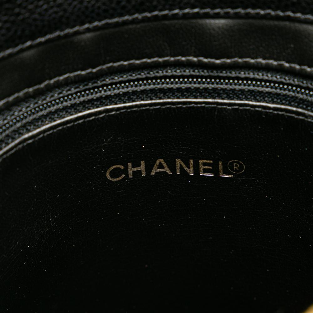 Chanel B Chanel Black Caviar Leather Leather Caviar Front Pocket Chain Tote Italy