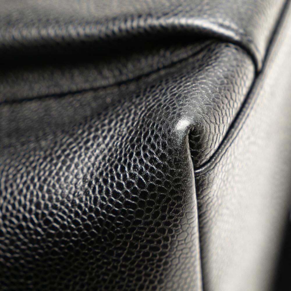 Chanel B Chanel Black Caviar Leather Leather Caviar Front Pocket Chain Tote Italy