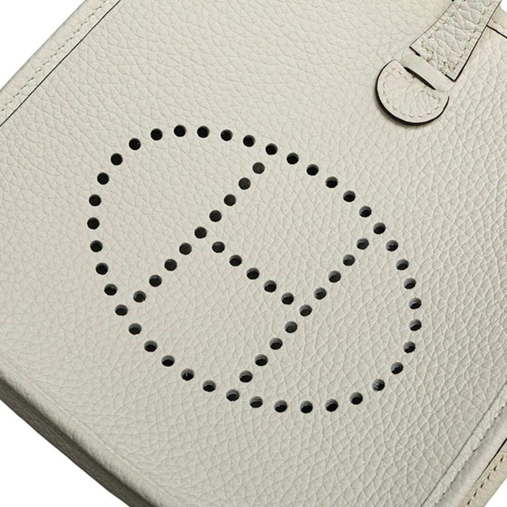 Hermès AB Hermès White Calf Leather Clemence Evelyne TPM France