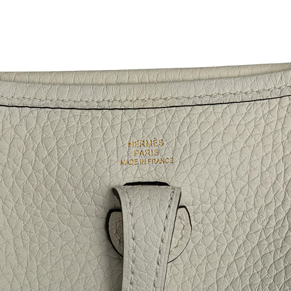 Hermès AB Hermès White Calf Leather Clemence Evelyne TPM France