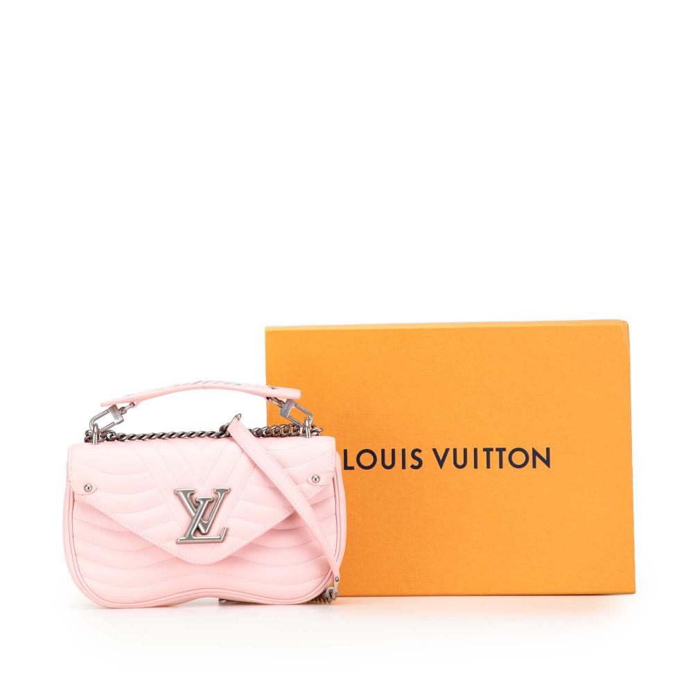 Louis Vuitton B Louis Vuitton Pink Light Pink Calf Leather New Wave Chain Bag MM Italy