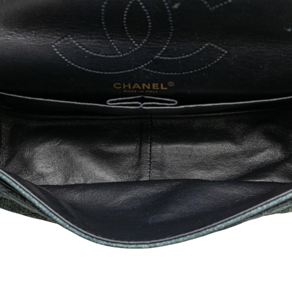 Chanel B Chanel Blue Denim Denim Fabric Reissue 2.55 Quilted Double Flap 226 Italy
