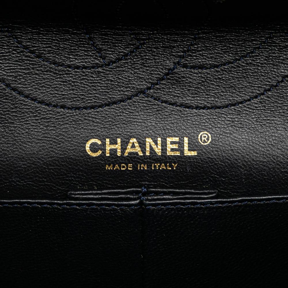 Chanel B Chanel Blue Denim Denim Fabric Reissue 2.55 Quilted Double Flap 226 Italy