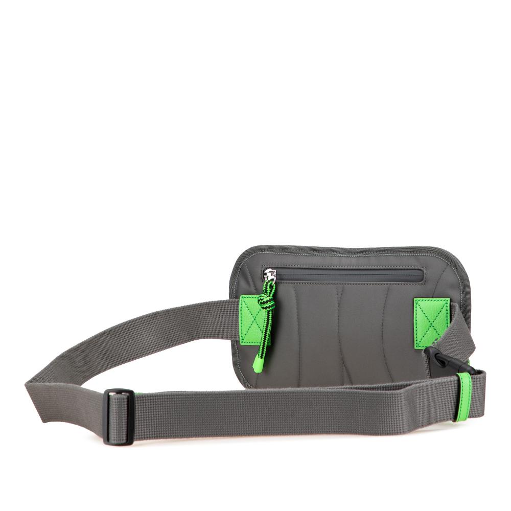 Gucci AB Gucci Red Nylon Fabric GG and Rubber Belt Bag Italy