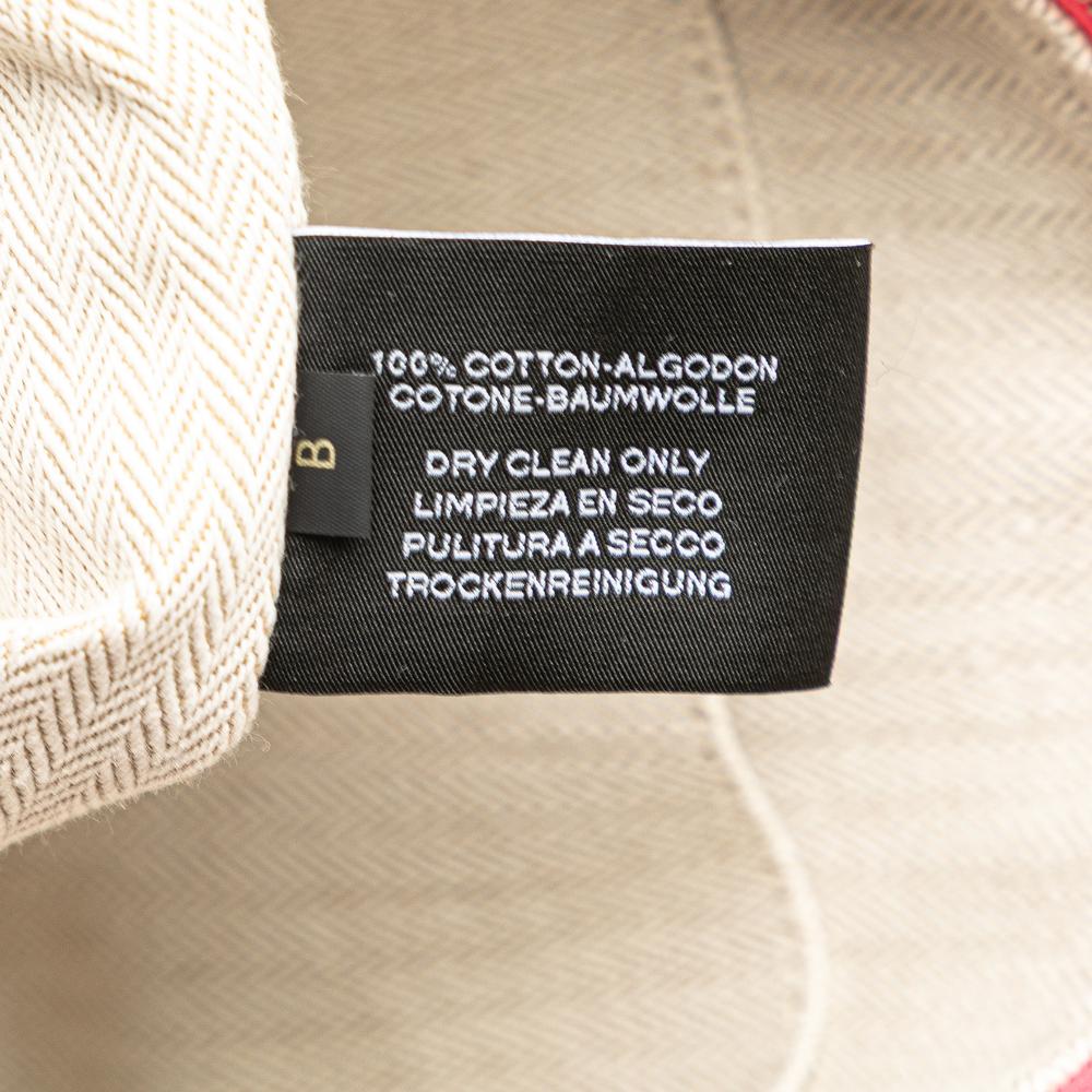 Hermès AB Hermès Pink Hot Pink with Red Dark Red Canvas Fabric Small Toile Bride A Brac Case France