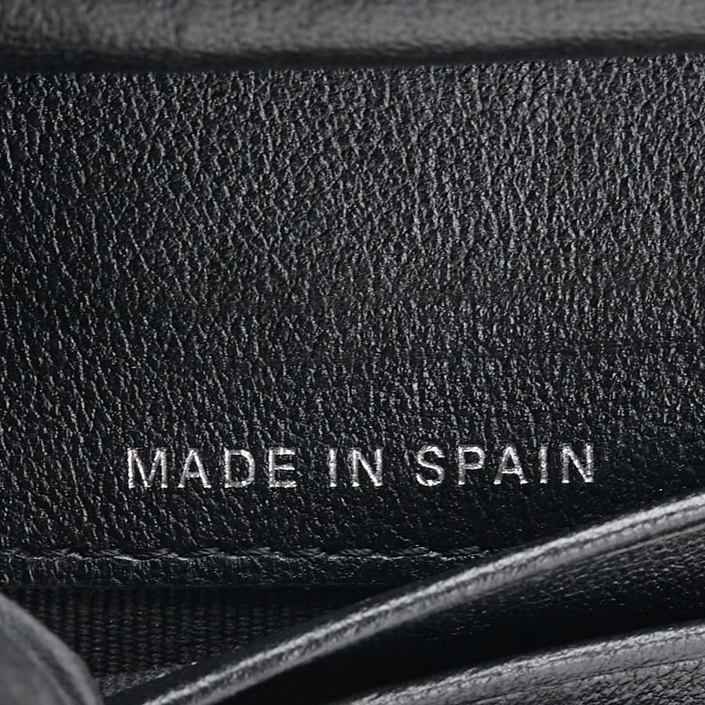 Chanel AB Chanel Black Lambskin Leather Leather CC Quilted Lambskin Compact Bifold Wallet Spain