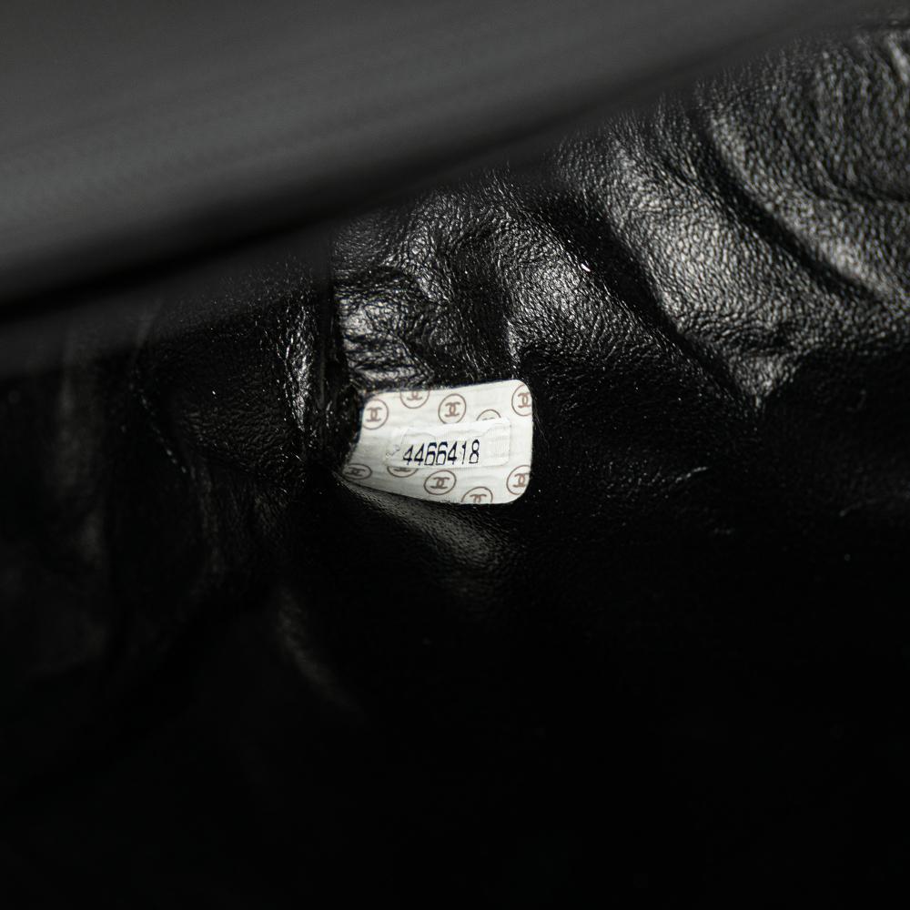 Chanel AB Chanel Black Cotton Fabric CC Quilted Jersey Kelly Top Handle Bag France