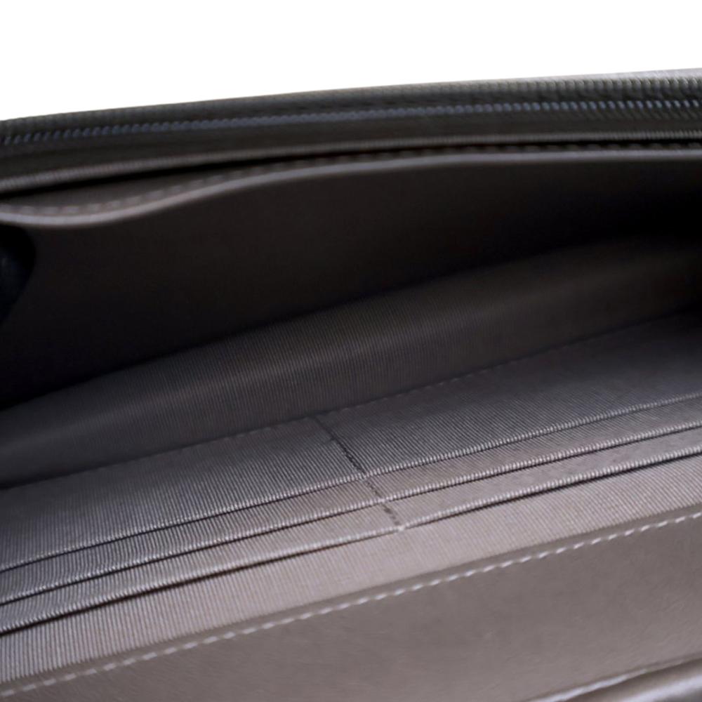 Chanel AB Chanel Gray Calf Leather CC Studded skin Crystal Wallet On Chain France