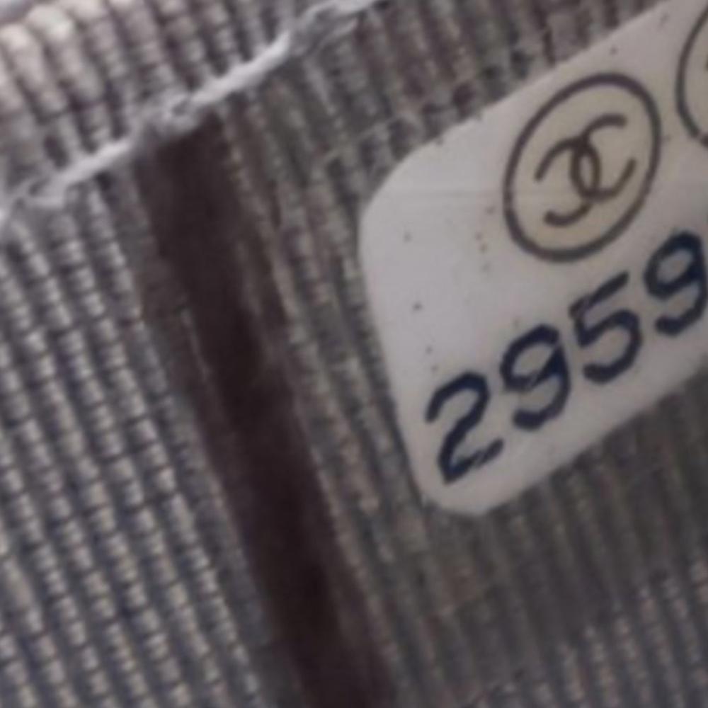 Chanel AB Chanel Gray Calf Leather CC Studded skin Crystal Wallet On Chain France