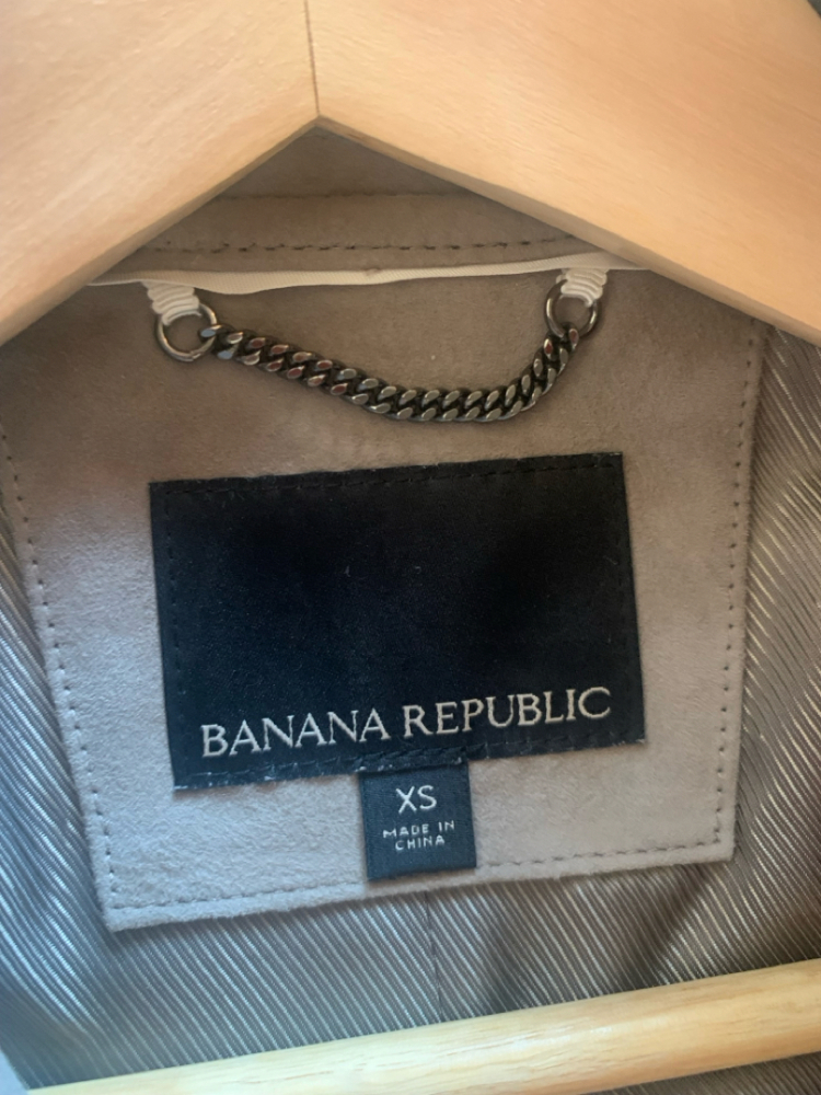 Banana Republic Manteau en daim gris clair