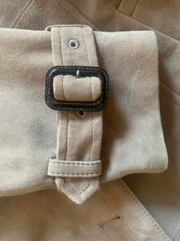 Banana Republic Manteau en daim gris clair