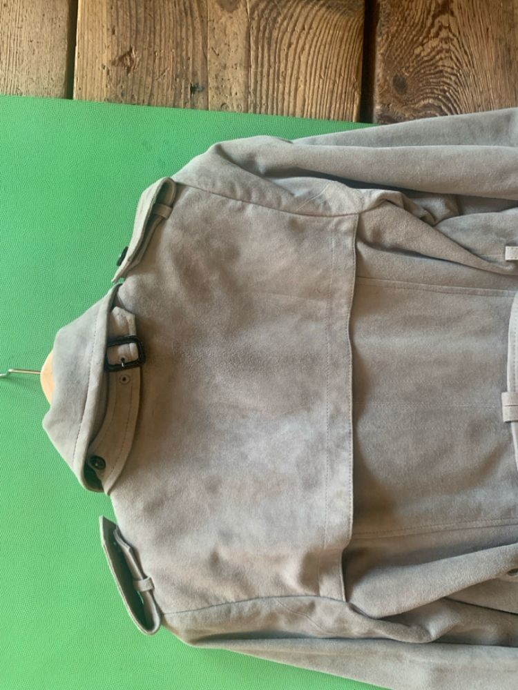 Banana Republic Manteau en daim gris clair