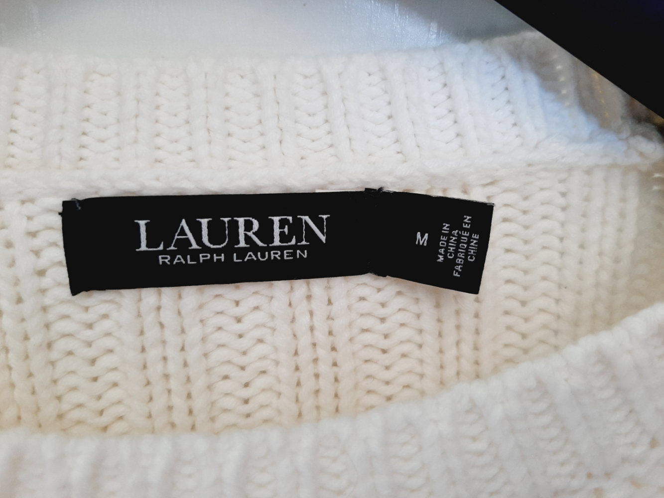 LAUREN Ralph Lauren Pullover LAUREN RALPH LAUREN en maille luxueuse torsadée et ajourée, matière douce et cocooning, neuf