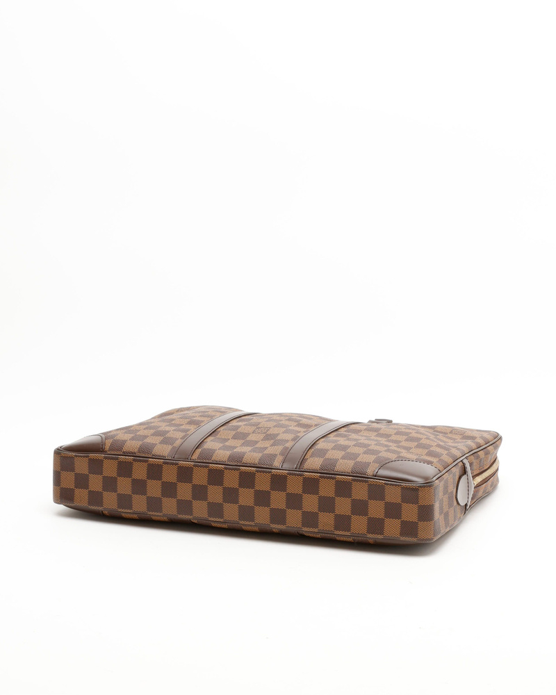Louis Vuitton Damier Ebene Porte Documents Voyages Bag