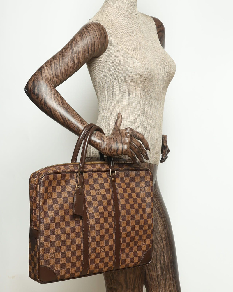 Louis Vuitton Damier Ebene Porte Documents Voyages Bag