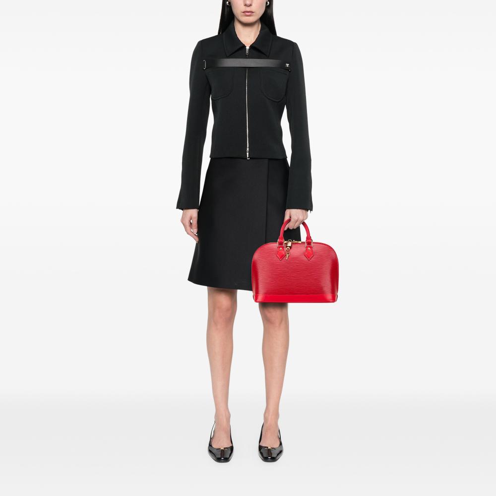 Louis Vuitton B Louis Vuitton Red Epi Leather Leather Epi Alma PM France