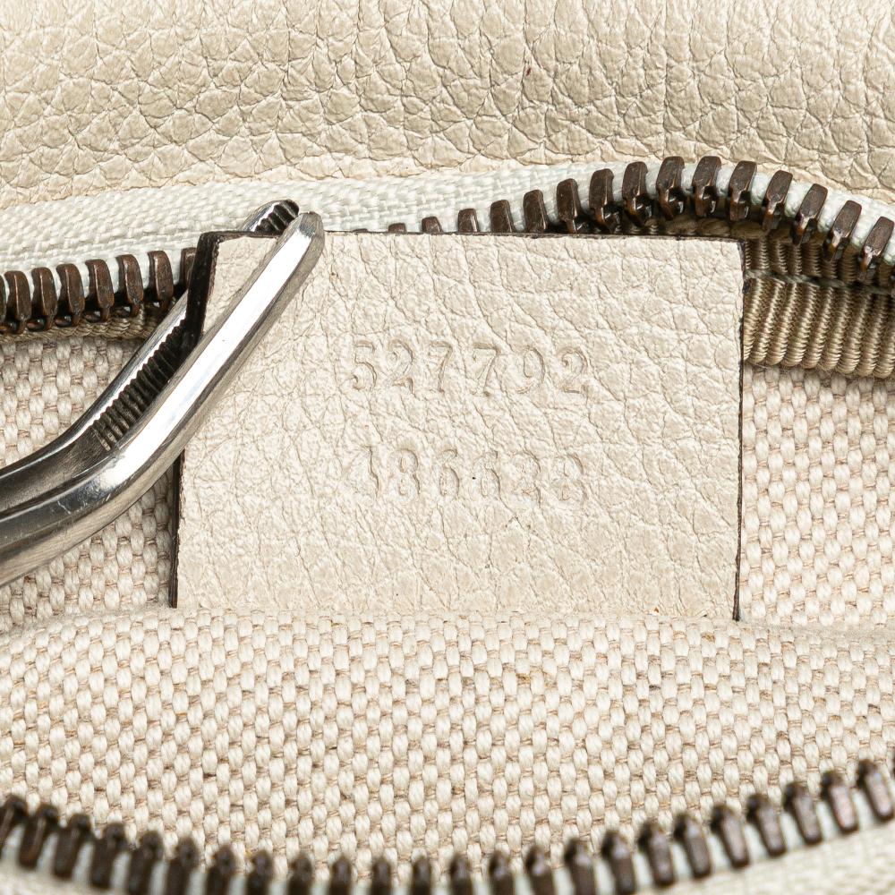 Gucci B Gucci White Calf Leather Logo Belt Bag Italy
