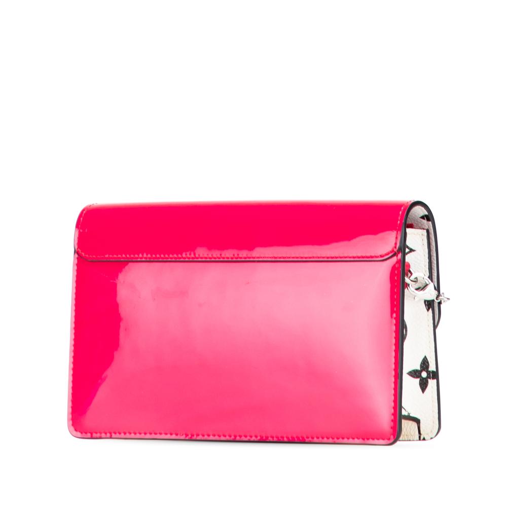 Louis Vuitton B Louis Vuitton Pink Vernis Leather Leather Portefeuille Cherrywood Wallet On Chain Spain