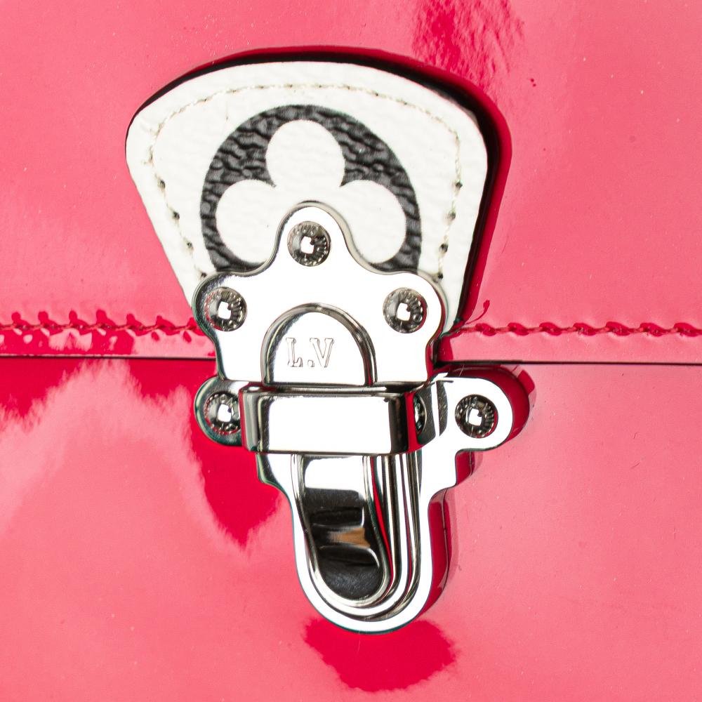 Louis Vuitton B Louis Vuitton Pink Vernis Leather Leather Portefeuille Cherrywood Wallet On Chain Spain