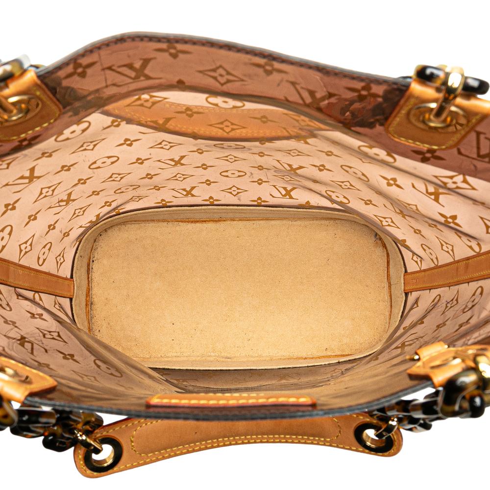 Louis Vuitton B Louis Vuitton Brown PVC Plastic Monogram Cabas Sac Ambre MM Spain