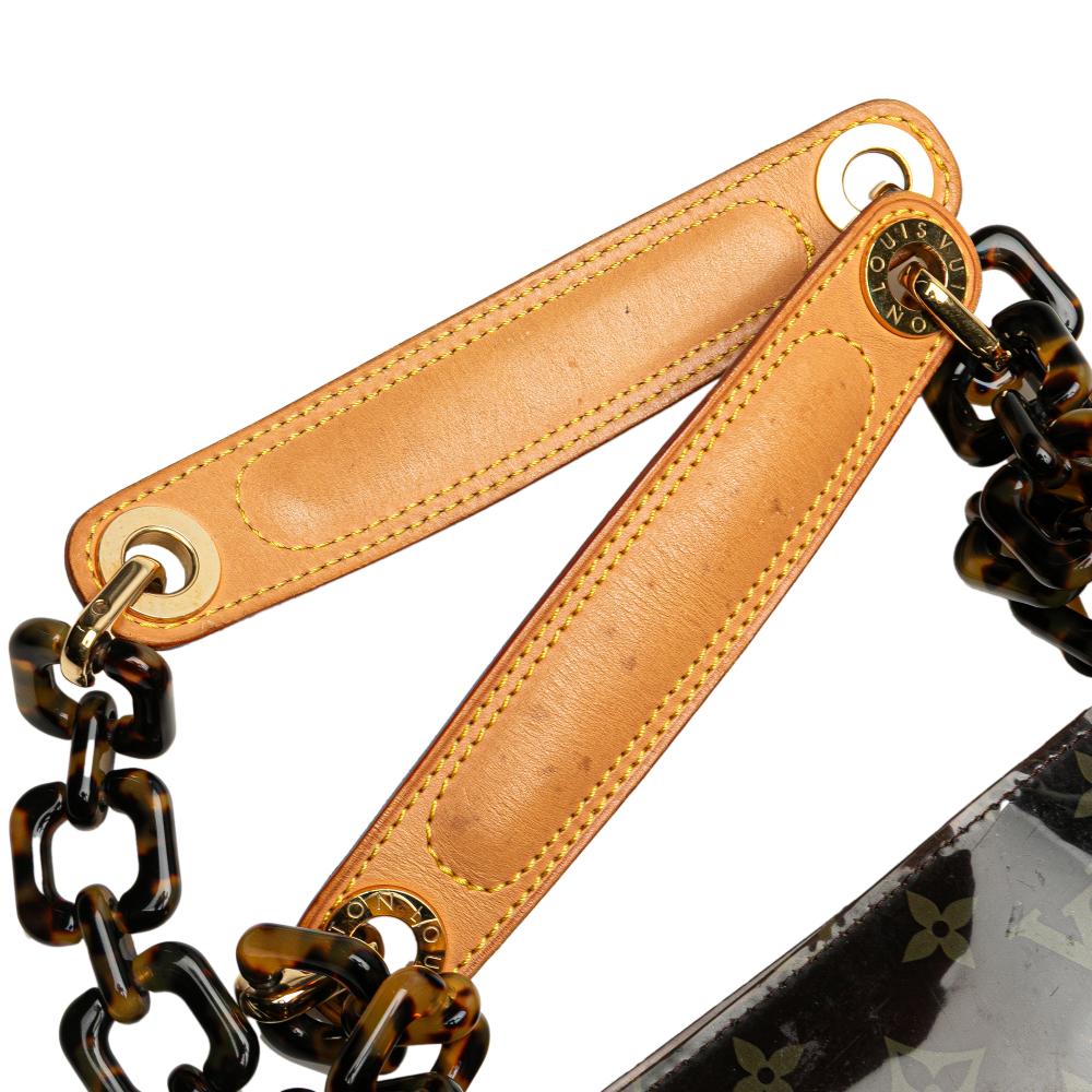 Louis Vuitton B Louis Vuitton Brown PVC Plastic Monogram Cabas Sac Ambre MM Spain