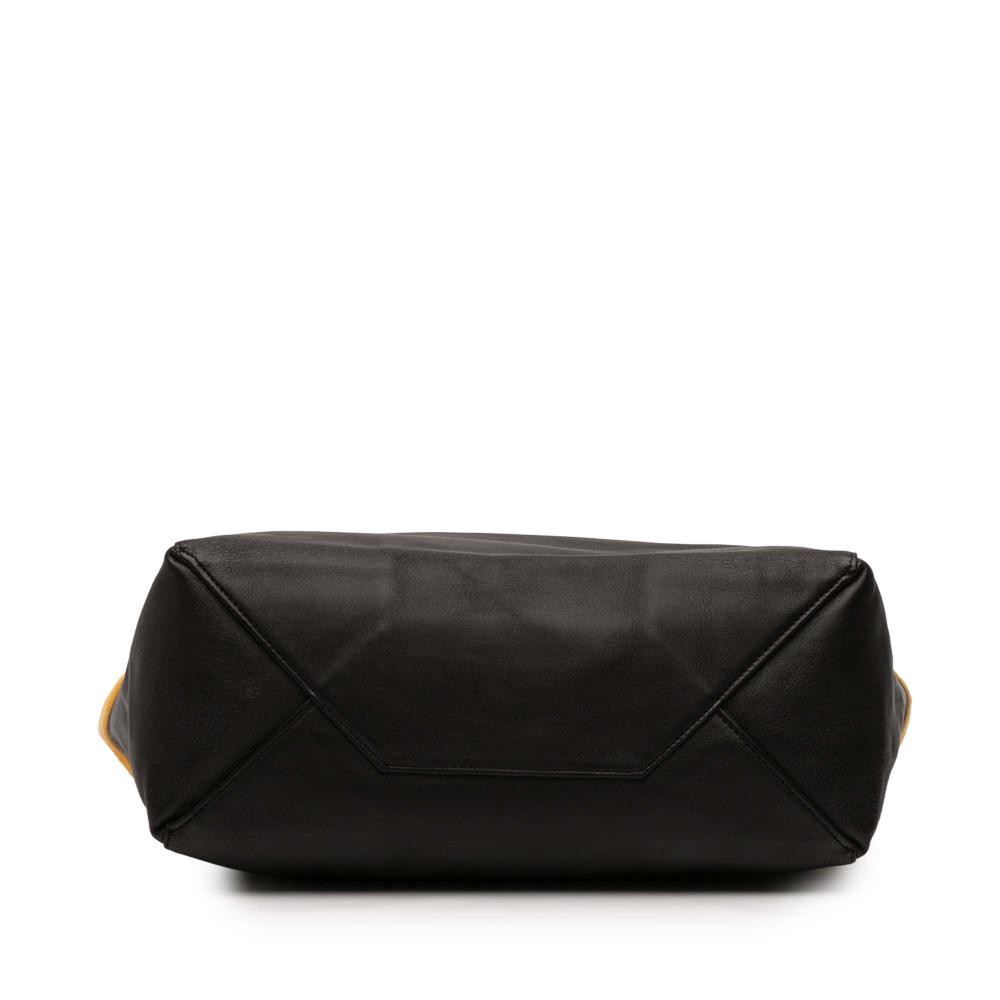 Celine B Celine Orange Light Orange Calf Leather Small Bicolor Suede and skin Vertical Cabas Tote Italy