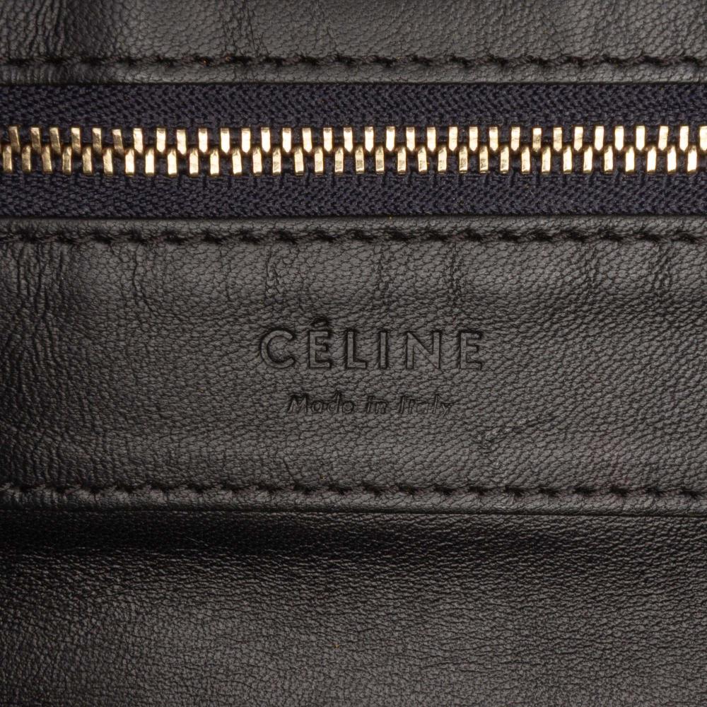 Celine B Celine Orange Light Orange Calf Leather Small Bicolor Suede and skin Vertical Cabas Tote Italy