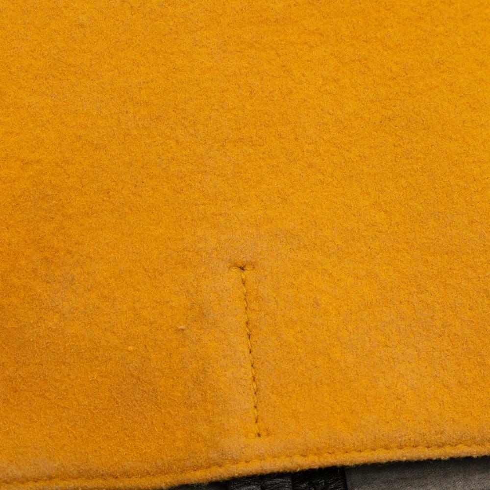 Celine B Celine Orange Light Orange Calf Leather Small Bicolor Suede and skin Vertical Cabas Tote Italy