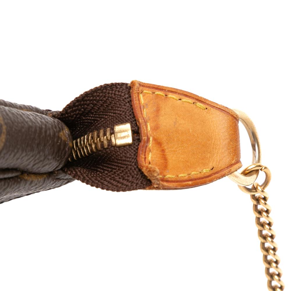 Louis Vuitton B Louis Vuitton Brown Monogram Canvas Fabric Monogram Mini Pochette Accessoires France